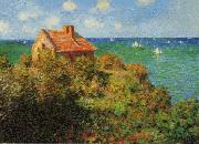 Fisherman's Cottage on the Cliffs Claude Monet